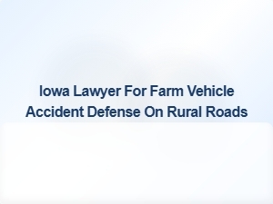 Iowa Lawyer Specializing in Farm Vehicle Accident Defense on Rural Roads