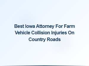 Best Iowa Attorney for Farm Vehicle Collision Injuries on Country Roads