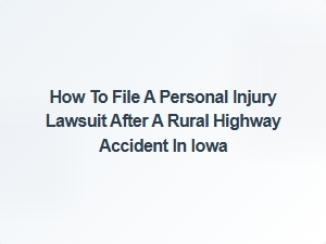 How to File a Personal Injury Lawsuit After a Rural Highway Accident in Iowa