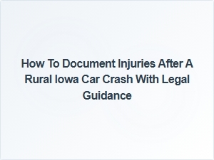 How to Document Injuries After a Rural Iowa Car Crash with Legal Guidance