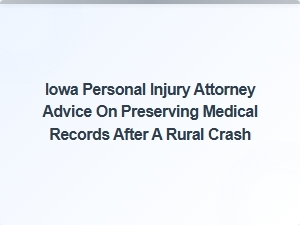 How to Preserve Medical Records After a Rural Crash in Iowa